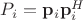 $P_i =\mathbf p_i\mathbf p_i^H$