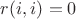 $ r(i,i) = 0$