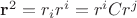 $\mathbf{r}^2=r_i r^i=r^i C r^j$