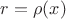 $r=\rho(x)$