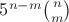 $5^{n-m}\binom{n}{m}$