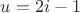 $u=2i-1$
