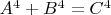 $A^4+B^4=C^4$