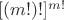 $[(m!)!]^{m!}$
