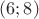 $(6; 8)$
