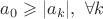 $a_0\geqslant|a_k|,\ \forall k$