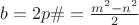 $b=2p\#=\frac{m^2-n^2}{2}$