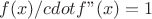 $f(x)/cdotf
