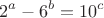 $$2^a-6^b=10^c$$