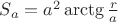$S_a=a^2\arctg \frac{r}{a}$