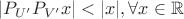 $|P_{U'}P_{V'}x|<|x|, \forall x\in \mathbb {R}$