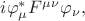 $i\varphi^*_\mu F^{\mu\nu}\varphi_\nu,$