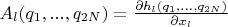 $A_l(q_1,...,q_{2N})=\frac{\partial h_l(q_1,...,q_{2N})}{\partial x_l}$