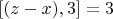 $[(z-x), 3] = 3$
