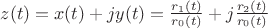 $z(t)=x(t)+j y(t)=\frac{r_1(t)}{r_0(t)}+j \frac{r_2(t)}{r_0(t)}$