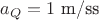 $a_Q=1 \text{ m/ss}$ $a_Q=1 \text{ m/ss}$
