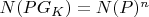 $N(P G_K)=N(P)^n$