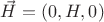 $\vec{H}=(0,H,0)$