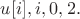 $u[i], i, 0, 2.$