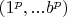 $(1^p,...b^p)$