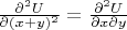 $\frac{\partial^2 U}{\partial (x+y)^2}=\frac{\partial^2 U}{\partial x \partial y}$