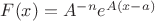 $F(x)=A^{-n}e^{A(x-a)}$