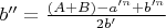 $b'' = \frac{(A+B) - a'^n + b'^n}{2b'}$