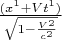 $\frac{(x^1+Vt^1)}{\sqrt{1-\frac{V^2}{c^2}}}$