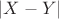 $\left\lvert X-Y\right\rvert$