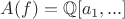 $A(f) = \mathbb{Q}[a_1, ...]$