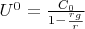 $U^0=\frac{C_0}{1-\frac{r_g}{r}}$