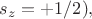 $s_z=+1/2),$ $s_z=+1/2),$