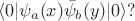 $$\langle 0|\psi_a(x)\bar{\psi}_b(y)|0\rangle?$$