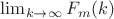 $\lim_{k\rightarrow \infty}F_m(k)$