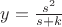 $y=\frac{s^2}{s+k}$