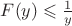 $F(y)\leqslant\tfrac1y$