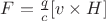$F=\frac{q}{c}[v\times H]$