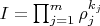 $I=\prod_{j=1}^m \rho_j^{k_j}$