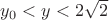 $y_0<y<2\sqrt2$