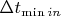$\Delta t_{\min in}$