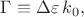 $\Gamma\equiv\Delta\varepsilon\, k_0,$ $\Gamma\equiv\Delta\varepsilon\, k_0,$