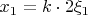 $x_1 = k \cdot 2\xi_1$