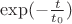 \exp (-\frac{t}{t_0})