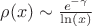 $\rho(x) \sim \frac{e^{-\gamma}}{\ln(x)}$