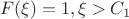 $$F(\xi)=1,\xi>C_1$$ $$F(\xi)=1,\xi>C_1$$