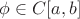 $\phi\in C[a,b]$
