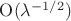 $\mathrm O (\lambda^{-1/2})$