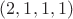 $(2,1,1,1)$