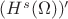 $(H^s(\Omega))'$