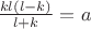 $\frac{kl(l-k)}{l+k}=a$